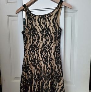 Black/nude lack dress